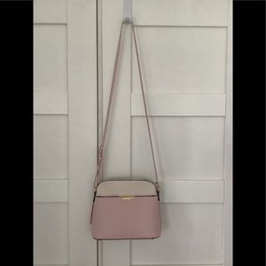 Brand new two tone crossbody blush/off white